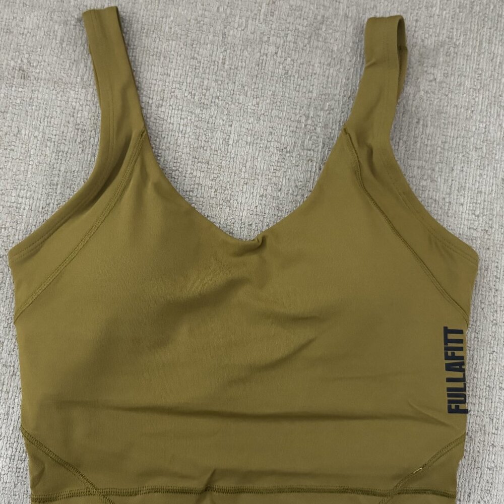FULLAFIT Tennis/Pickleball/Athletic/Workout Crop Top - Cumin, Size XS or S - Picture 3 of 4